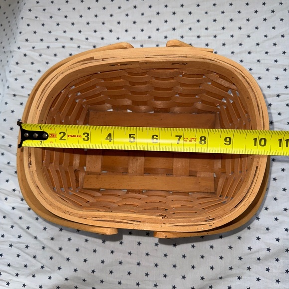 Vintage Woven Oblong Handled Gathering / Gardening / Herbs / Flower Basket EUC - Picture 9 of 17